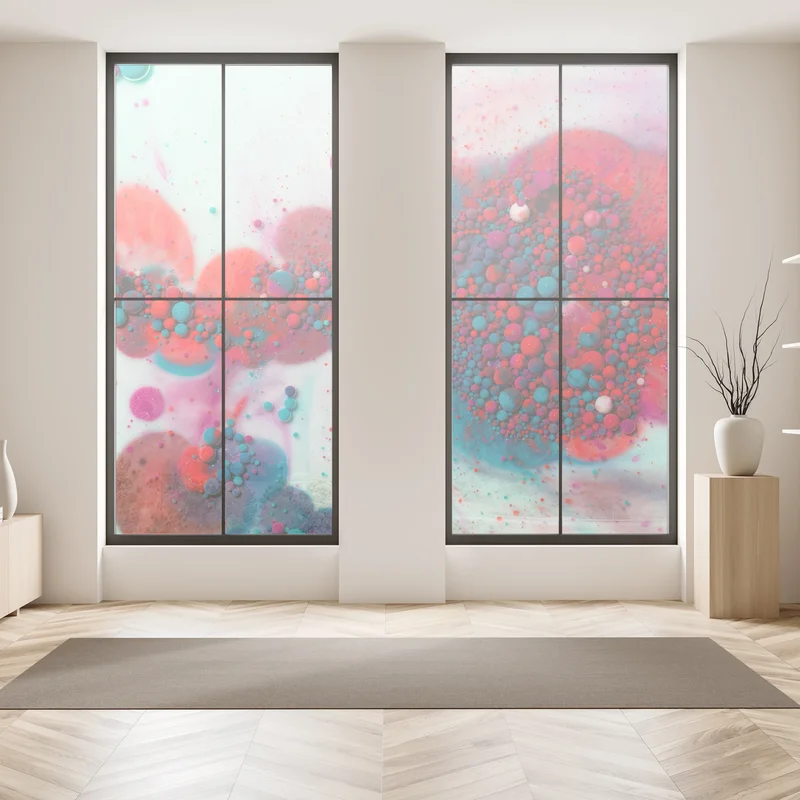 Fensteraufkleber lebendige marmorierte farbexplosion Fensteraufkleber lebendige marmorierte farbexplosion