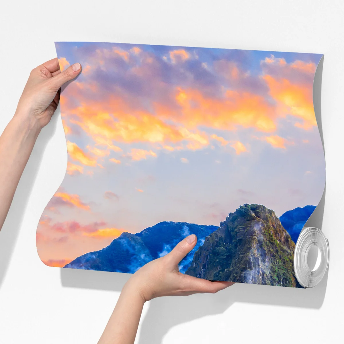 Fototapete sonnenuntergang über Machu Picchu antike Inka-zitadelle Fototapete sonnenuntergang über Machu Picchu antike Inka-zitadelle