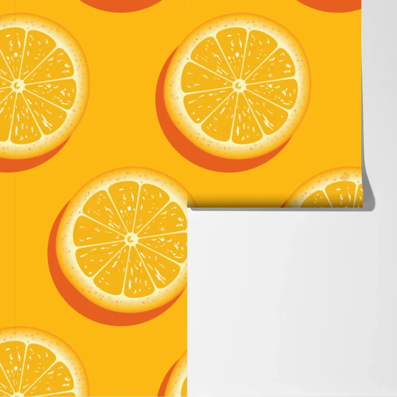 Fototapete lebhaftes muster mit orangenscheiben Fototapete lebhaftes muster mit orangenscheiben