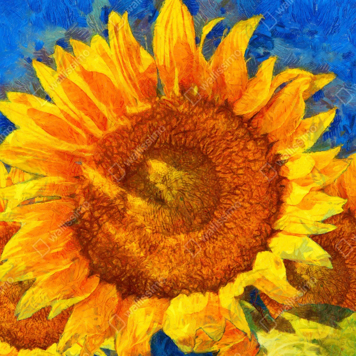 Leinwandbild lebendige sonnenblumen im stil von Van Gogh Leinwandbild lebendige sonnenblumen im stil von Van Gogh