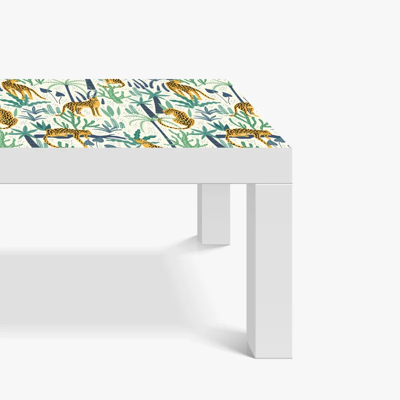 Tischaufkleber und Schreibtischaufkleber tropisches leopardmuster