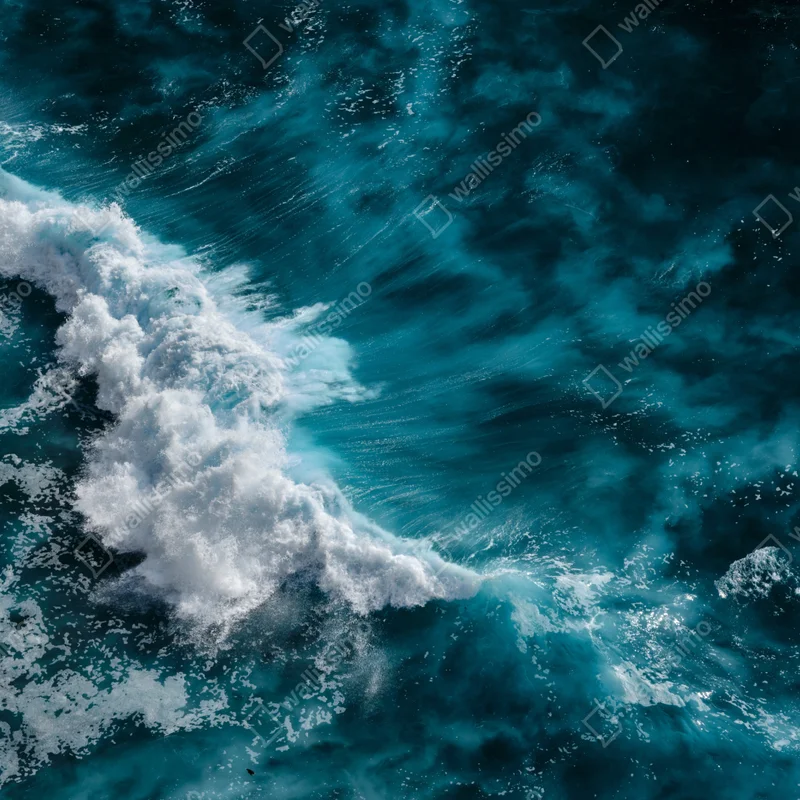 Fototapeta turkusowe fale oceanu z lotu ptaka Bali Fototapeta turkusowe fale oceanu z lotu ptaka Bali