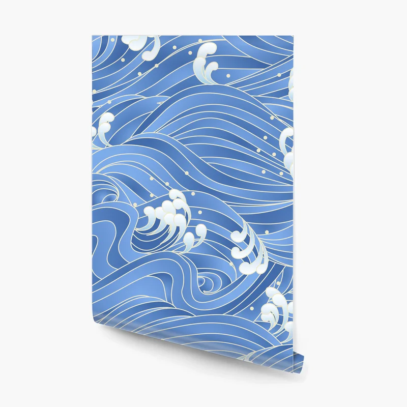Fototapete stilisiertes Japanisches wellenmuster Fototapete stilisiertes Japanisches wellenmuster