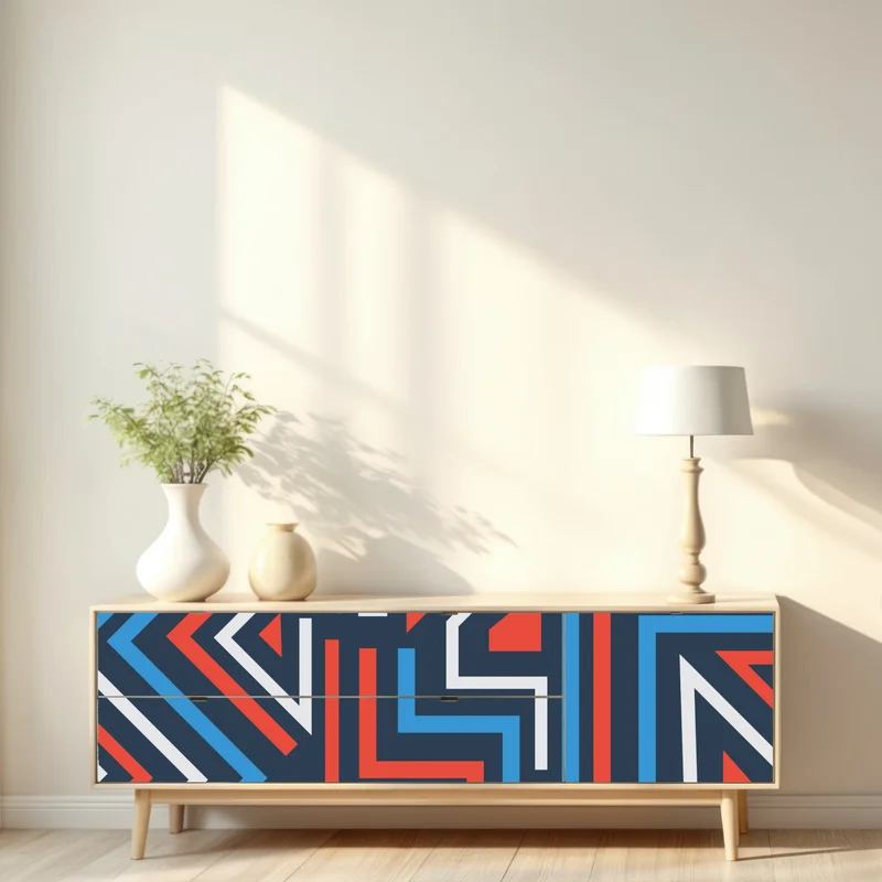 Repositionierbarer Aufkleber fette geometrische linien Repositionierbarer Aufkleber fette geometrische linien