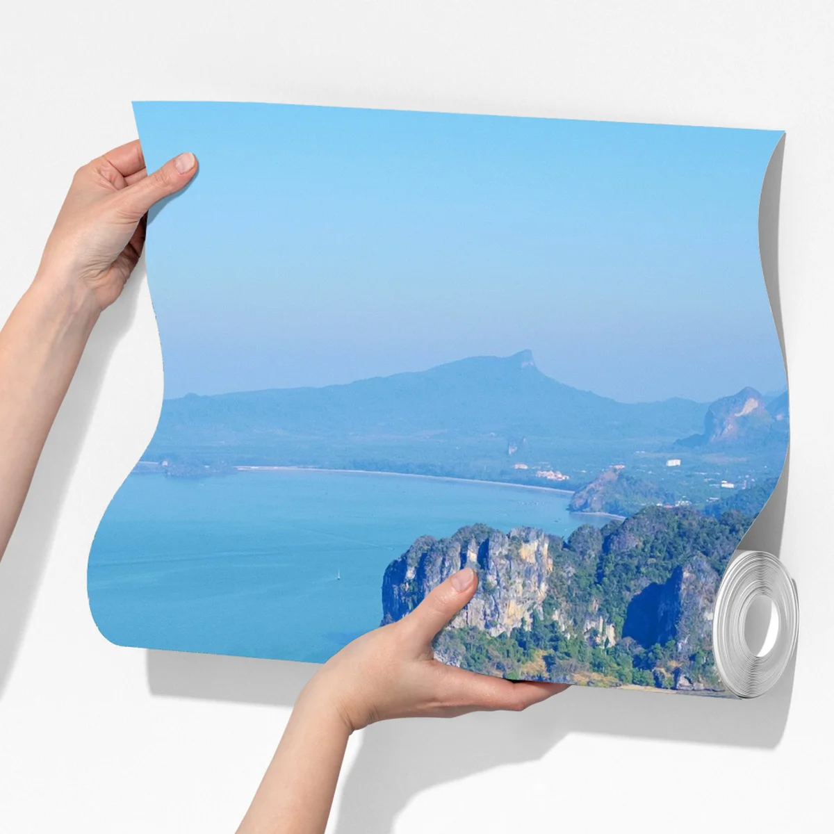 Fototapete türkise insel- und klippenlandschaft Fototapete türkise insel- und klippenlandschaft