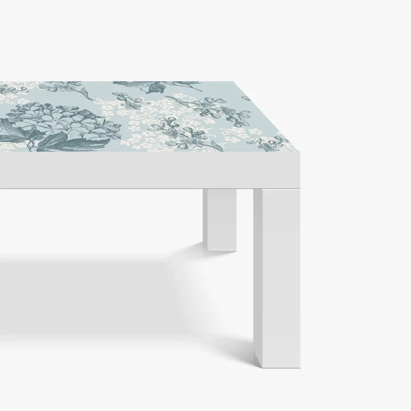 Tischaufkleber und Schreibtischaufkleber zartes pastell hortensienmuster