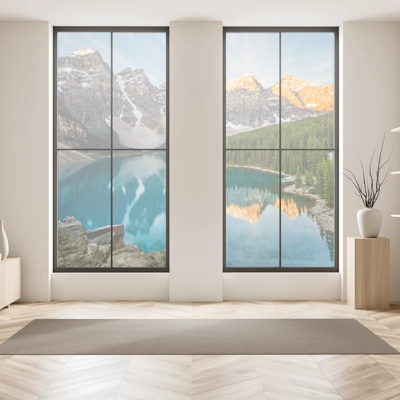 Fensteraufkleber alpensee im morgenlicht