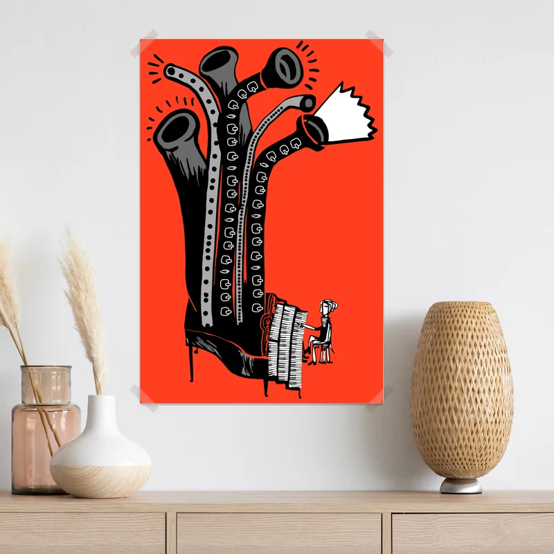 Poster surrealistisches klavierschuh-motiv Poster surrealistisches klavierschuh-motiv