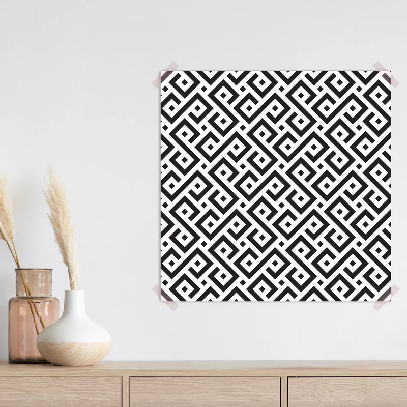 Poster zeitloses schwarz-weiß geometrisches muster Poster zeitloses schwarz-weiß geometrisches muster