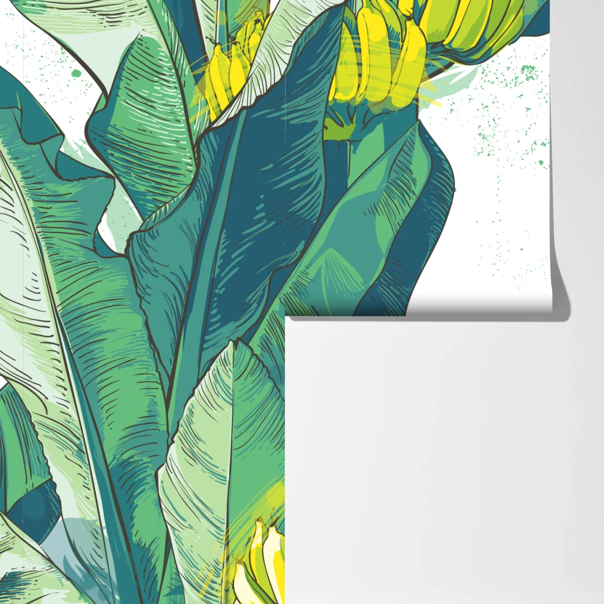 Fototapete tropische bananenblatt-illustration Fototapete tropische bananenblatt-illustration