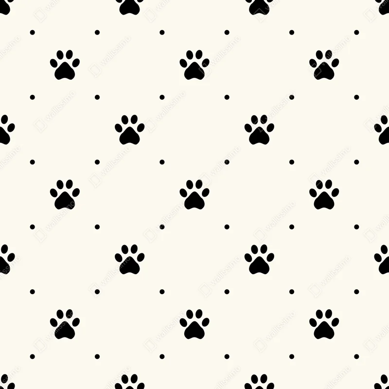 Repositionierbarer Aufkleber verspieltes pfotenmuster Repositionierbarer Aufkleber verspieltes pfotenmuster