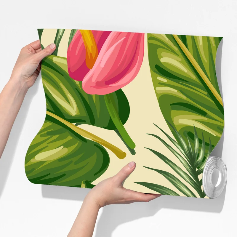 Fototapete tropisches botanisches muster mit tukan Fototapete tropisches botanisches muster mit tukan