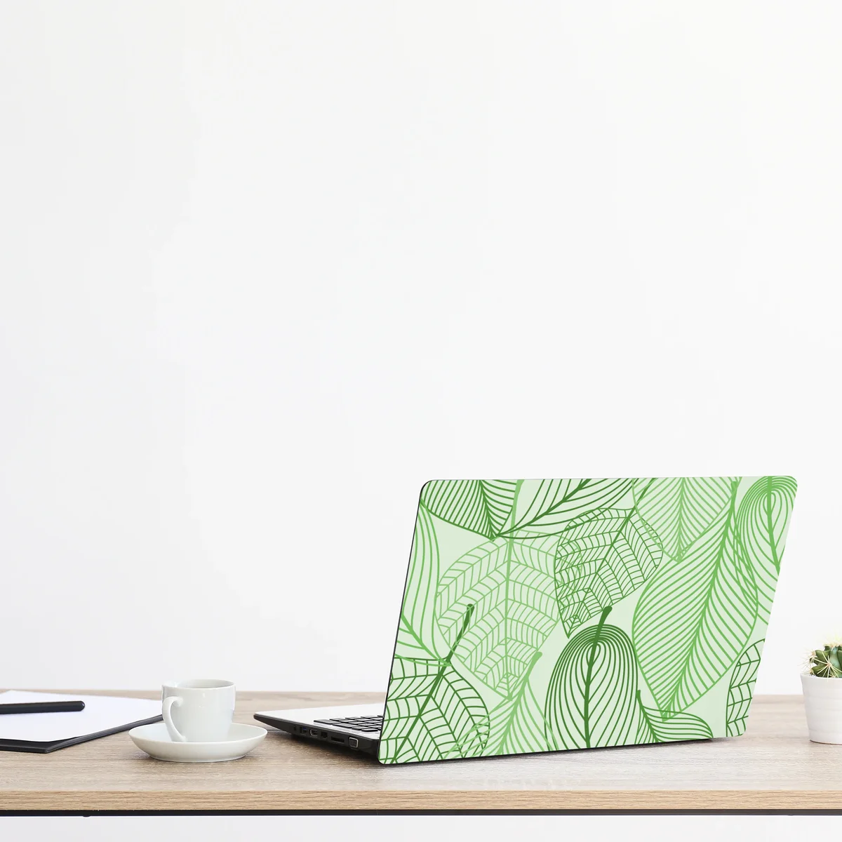 Laptop-Aufkleber grünes botanisches blättermuster Laptop-Aufkleber grünes botanisches blättermuster