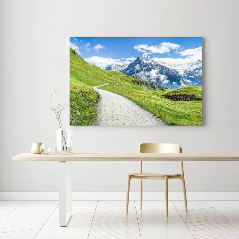 Leinwandbild alpenwanderweg panorama Leinwandbild alpenwanderweg panorama