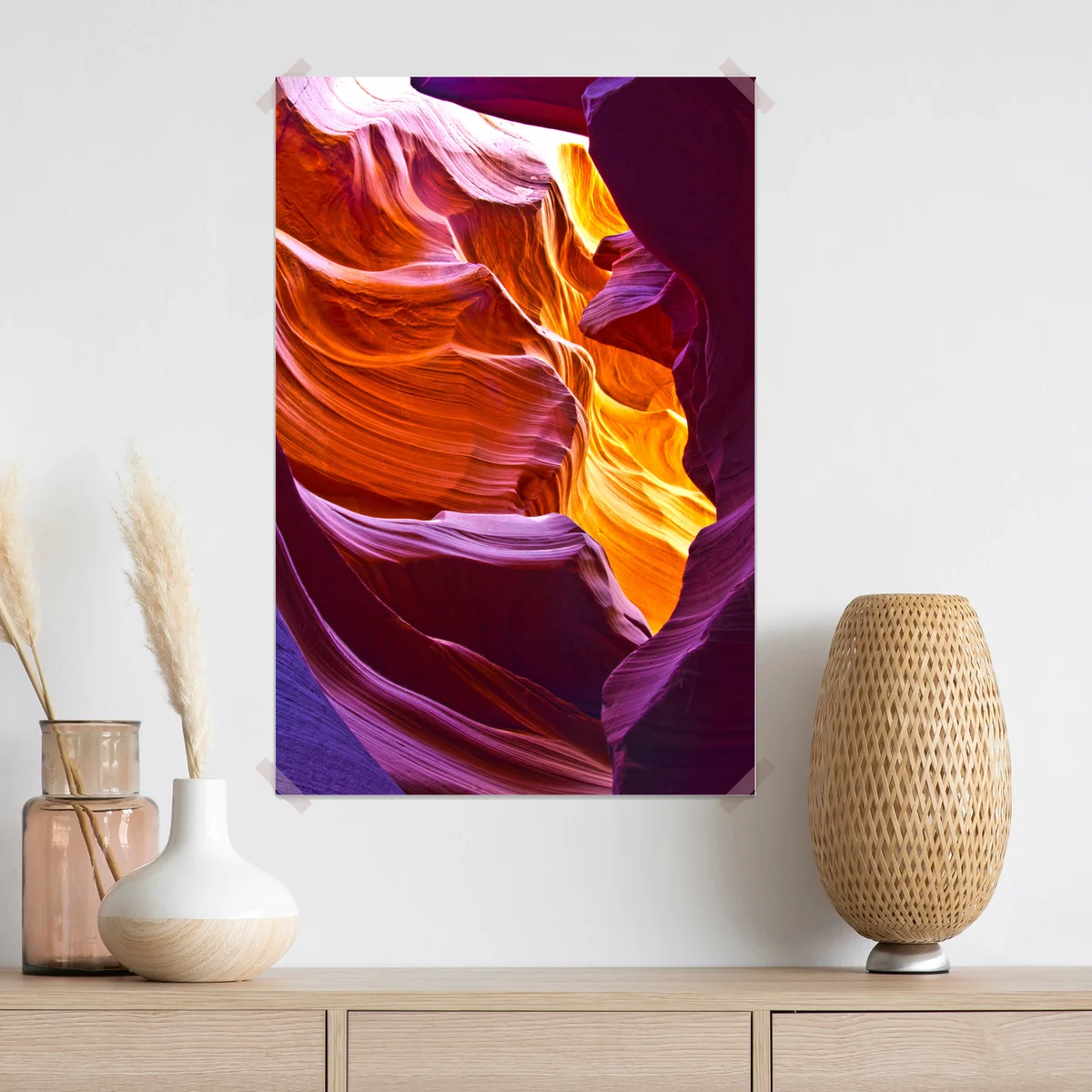 Poster sonnenbeschienener sandstein canyon Poster sonnenbeschienener sandstein canyon