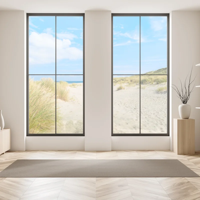 Fensteraufkleber ruhige dünen Sylt mit leuchtturm Fensteraufkleber ruhige dünen Sylt mit leuchtturm