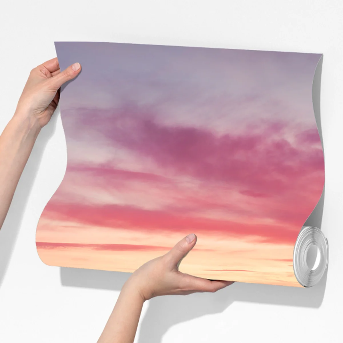 Fototapete violette heideflächen bei sonnenuntergang Fototapete violette heideflächen bei sonnenuntergang