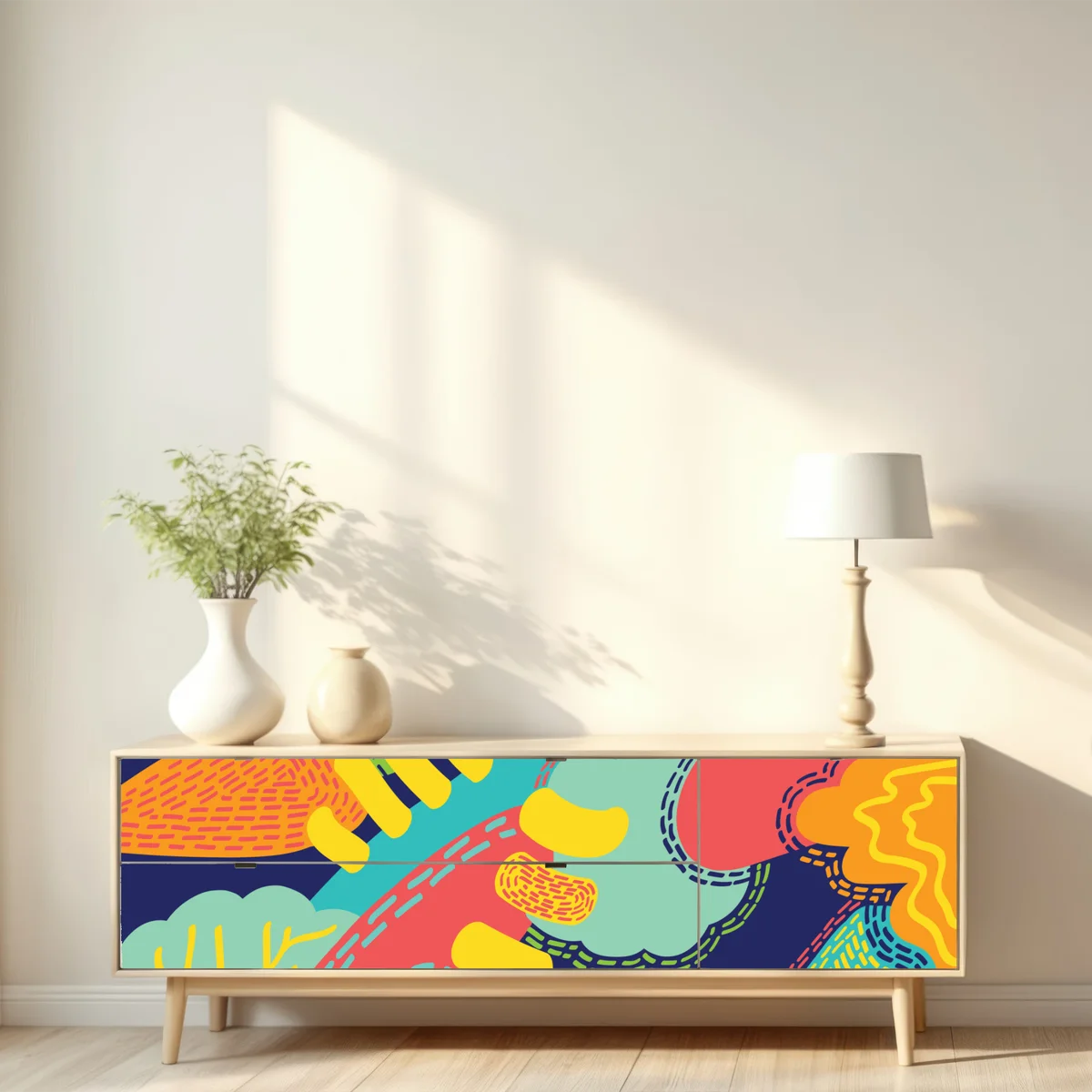 Repositionierbarer Aufkleber leuchtendes abstraktes muster Repositionierbarer Aufkleber leuchtendes abstraktes muster