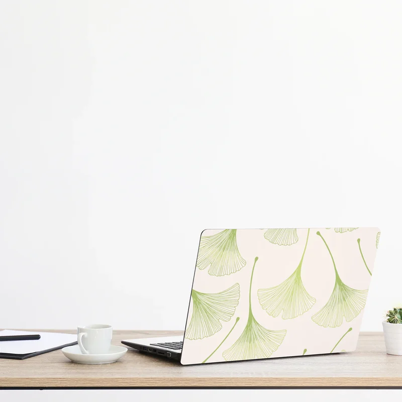 Laptop-Aufkleber zartes ginkgoblattmuster Laptop-Aufkleber zartes ginkgoblattmuster