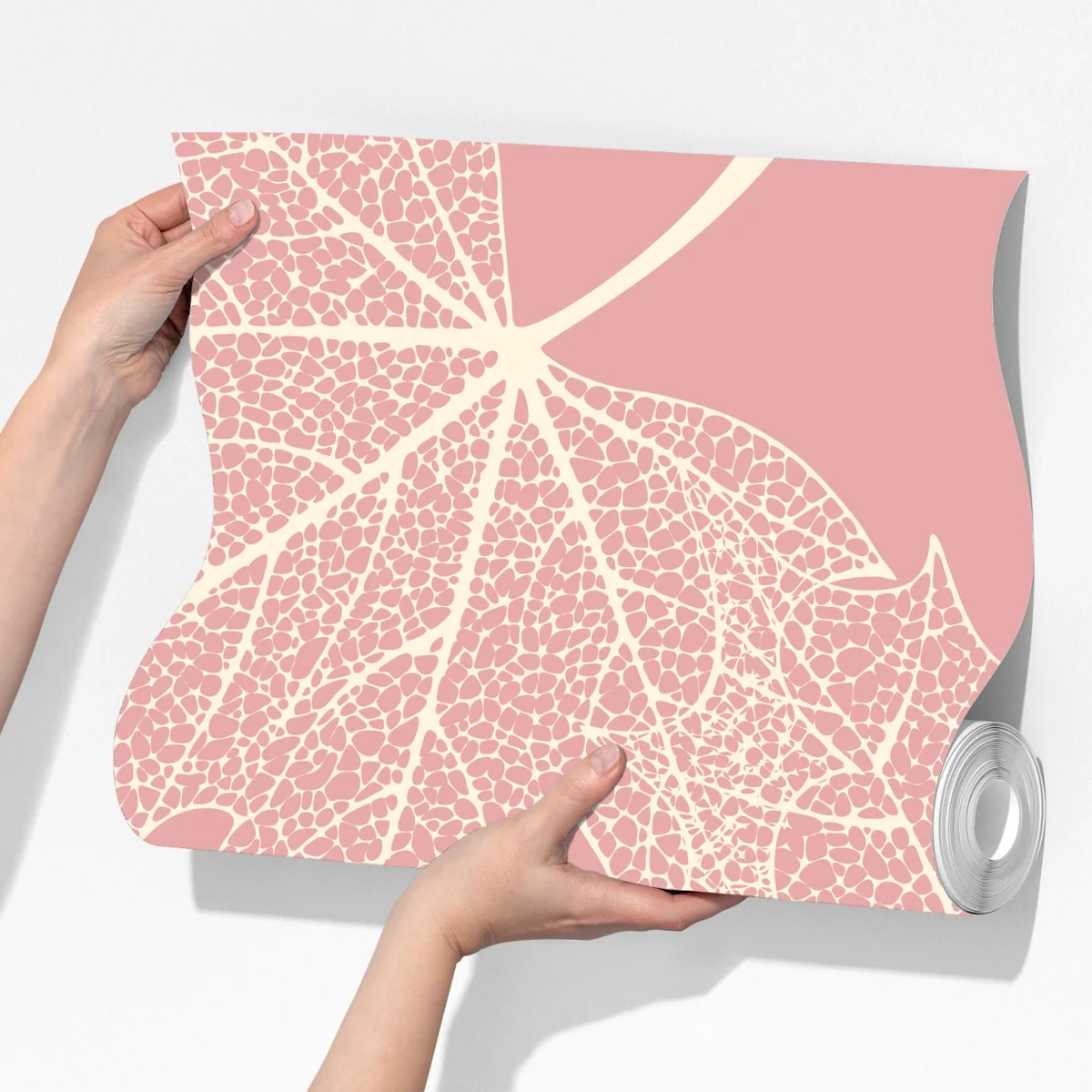 Fototapeta delikatny różowy wzór liści Fototapeta delikatny różowy wzór liści