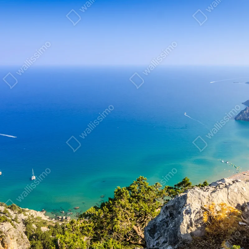 Fototapete sonnige türkisbucht panorama Fototapete sonnige türkisbucht panorama