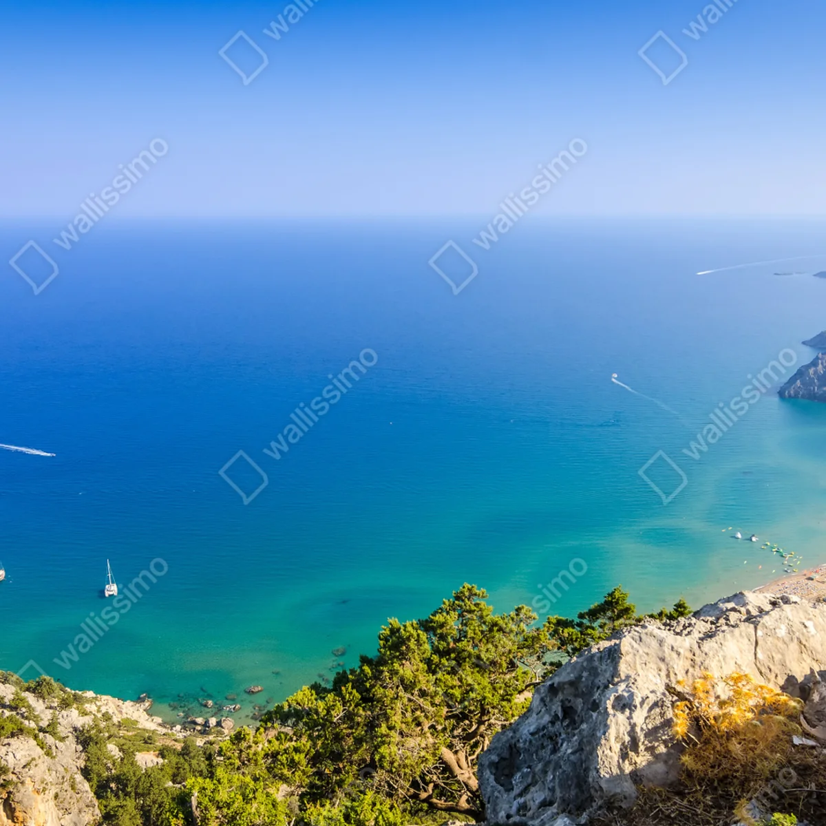 Fototapete sonnige türkisbucht panorama Fototapete sonnige türkisbucht panorama