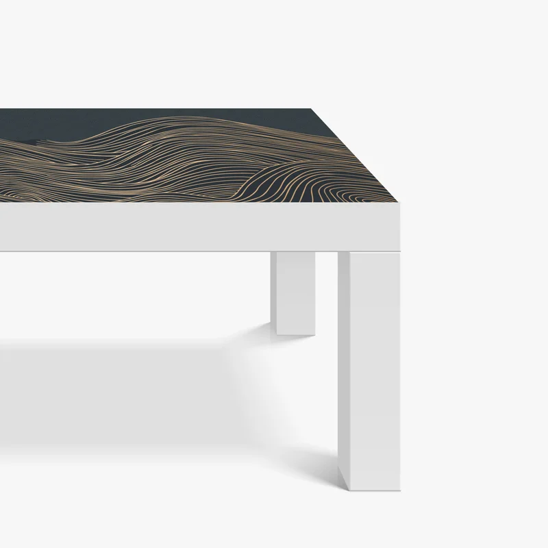 Tischaufkleber und Schreibtischaufkleber goldene wellen im japanischen stil