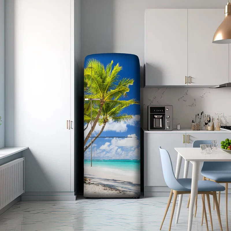 Kühlschrankaufkleber tropischer palmstrand in Punta Cana