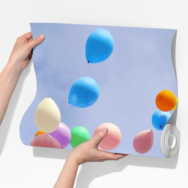 Fototapete bunte luftballons steigen in den himmel Fototapete bunte luftballons steigen in den himmel