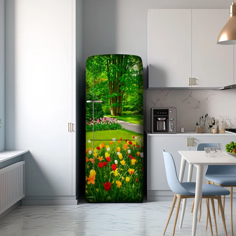 Kühlschrankaufkleber lebendiger tulpengarten in Keukenhof