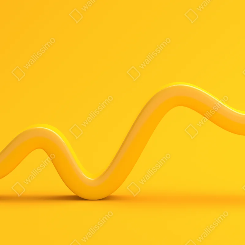 Poster sonnige gelbe 3d-abstrakte kurve Poster sonnige gelbe 3d-abstrakte kurve