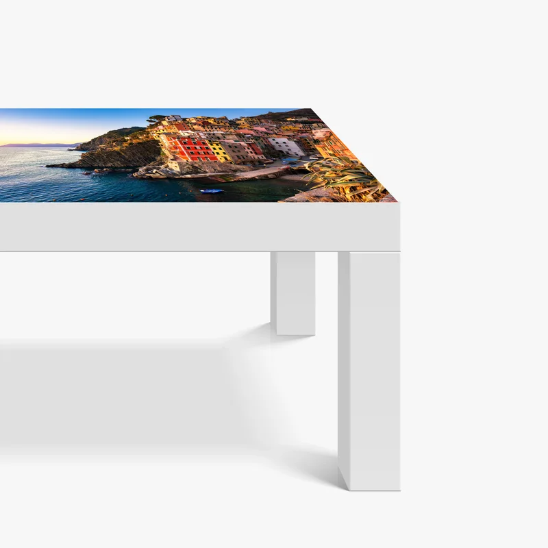 Tischaufkleber und Schreibtischaufkleber sonnenuntergang über Riomaggiore, Cinque Terre