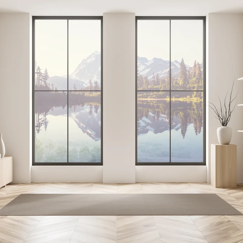 Fensteraufkleber spiegelung von Mount Shuksan im bergsee