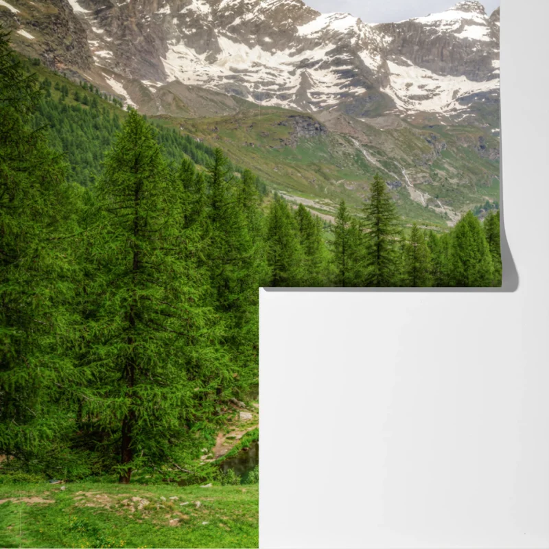 Fototapete blauer see bei Cervinia Fototapete blauer see bei Cervinia