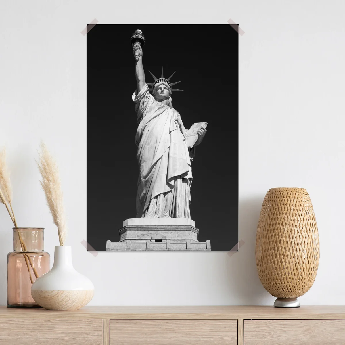 Poster Freiheitsstatue in monochrom Poster Freiheitsstatue in monochrom