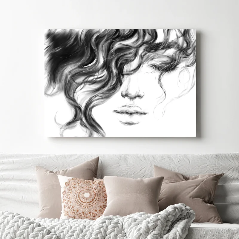 Leinwandbild ätherisches monochromes porträt Leinwandbild ätherisches monochromes porträt