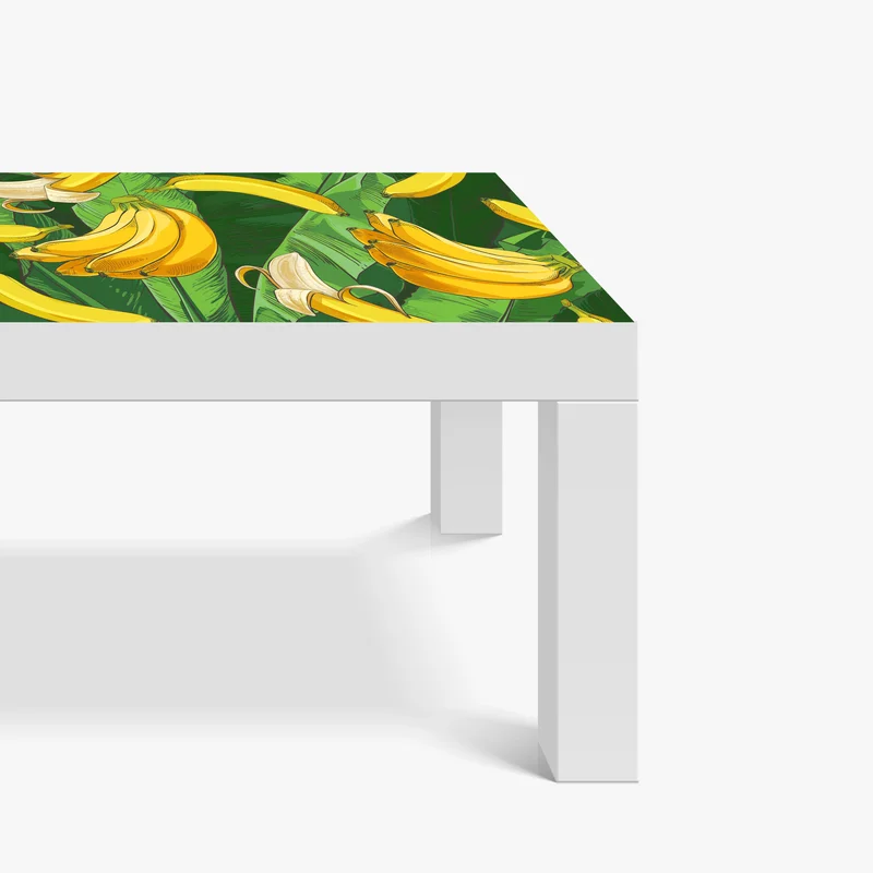 Tischaufkleber und Schreibtischaufkleber tropisches bananenmuster mit bananenblättern