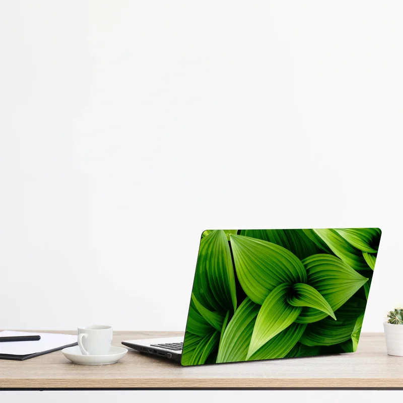 Laptop-Aufkleber üppige grüne blätter Laptop-Aufkleber üppige grüne blätter