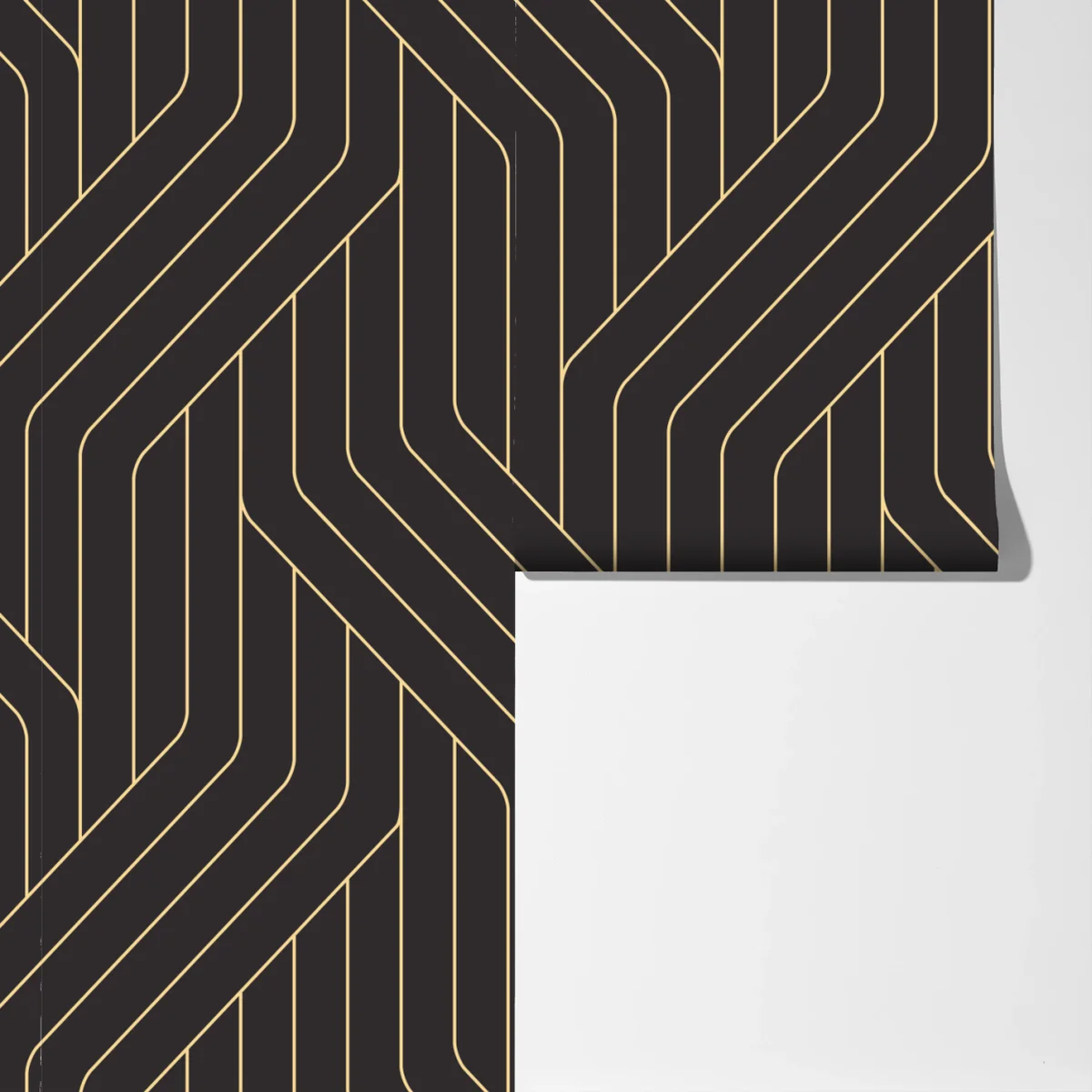 Fototapete geometrisches art deco muster in schwarz und gold Fototapete geometrisches art deco muster in schwarz und gold