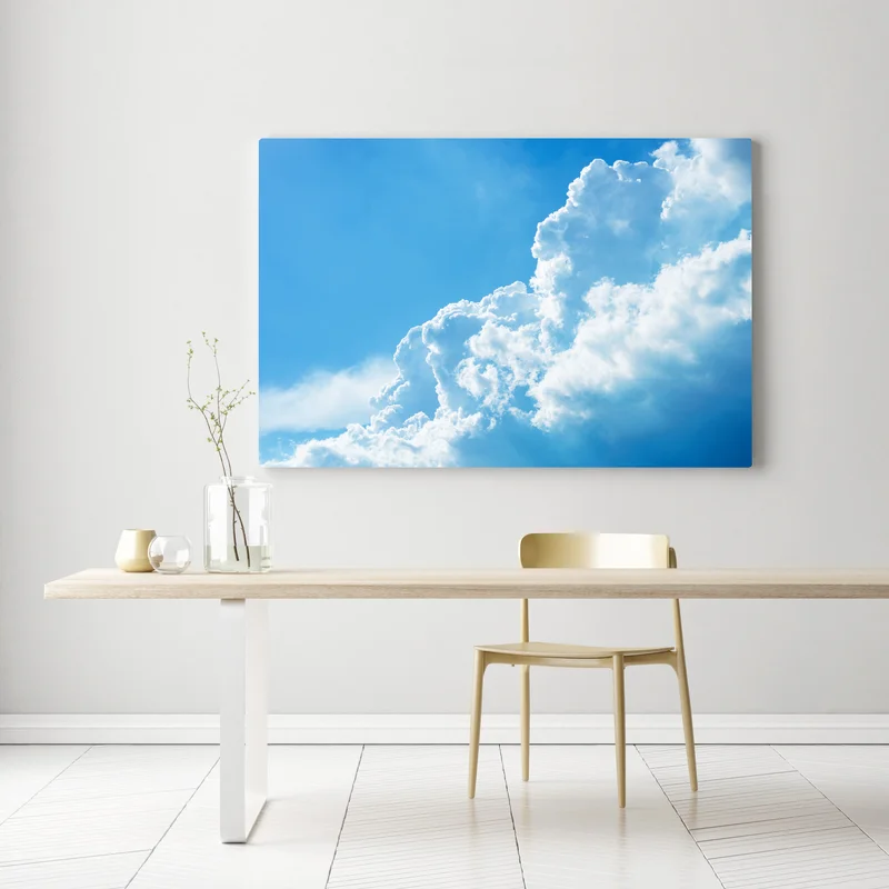 Leinwandbild sanfter blauer himmel mit fluffigen wolken Leinwandbild sanfter blauer himmel mit fluffigen wolken