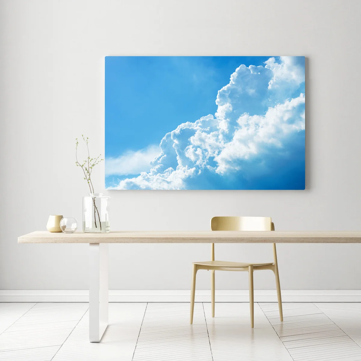 Leinwandbild sanfter blauer himmel mit fluffigen wolken Leinwandbild sanfter blauer himmel mit fluffigen wolken