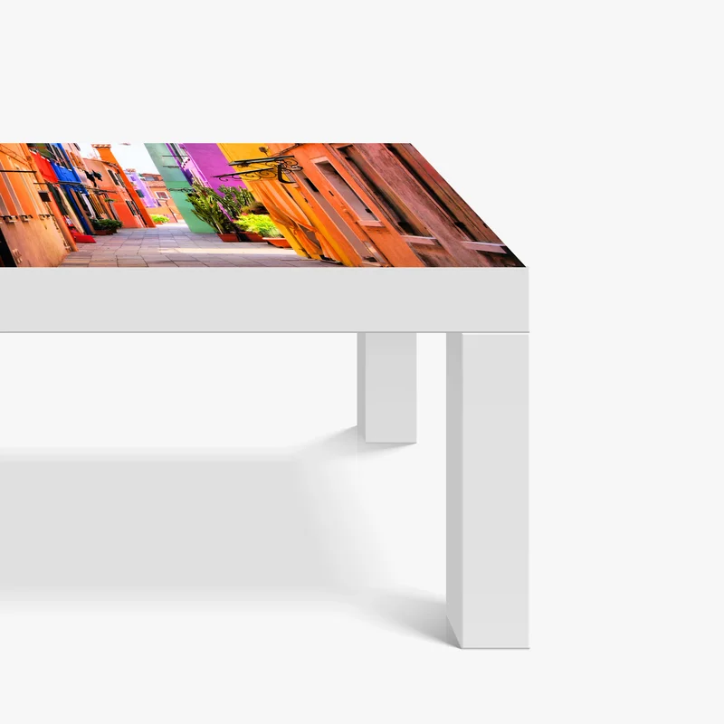 Tischaufkleber und Schreibtischaufkleber bunte mediterrane gasse