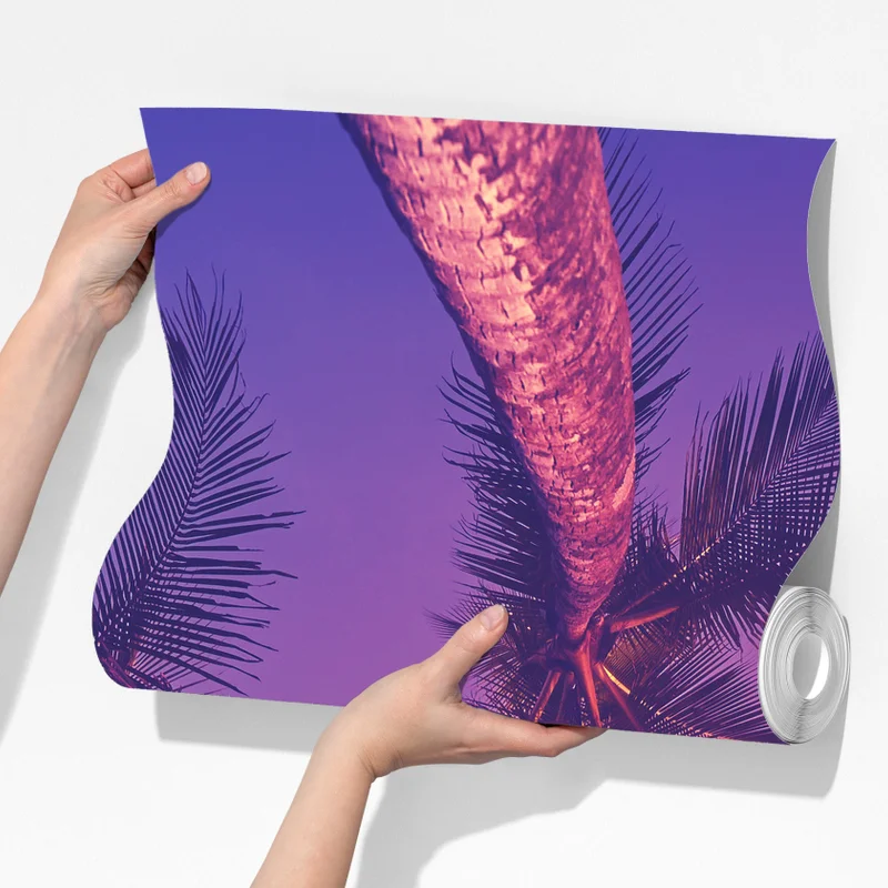 Fototapete tropische palmen beim sonnenuntergang Fototapete tropische palmen beim sonnenuntergang