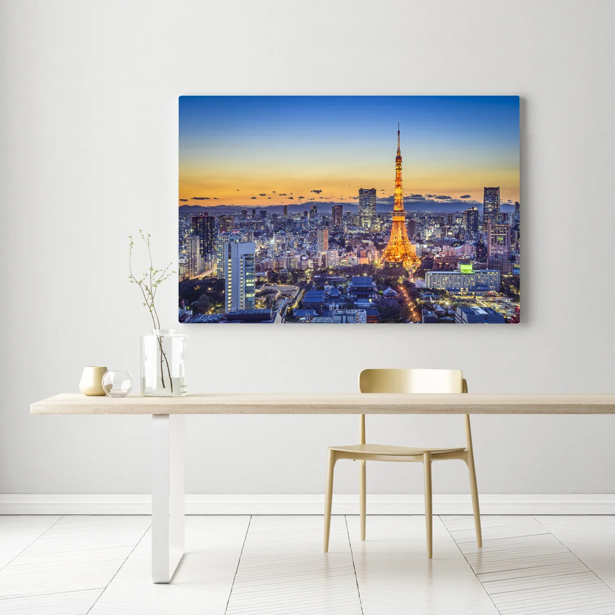 Leinwandbild Tokyo Tower bei dämmerung Leinwandbild Tokyo Tower bei dämmerung