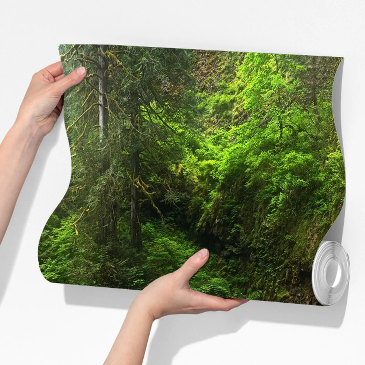 Fototapete üppiger waldwasserfall panorama Fototapete üppiger waldwasserfall panorama