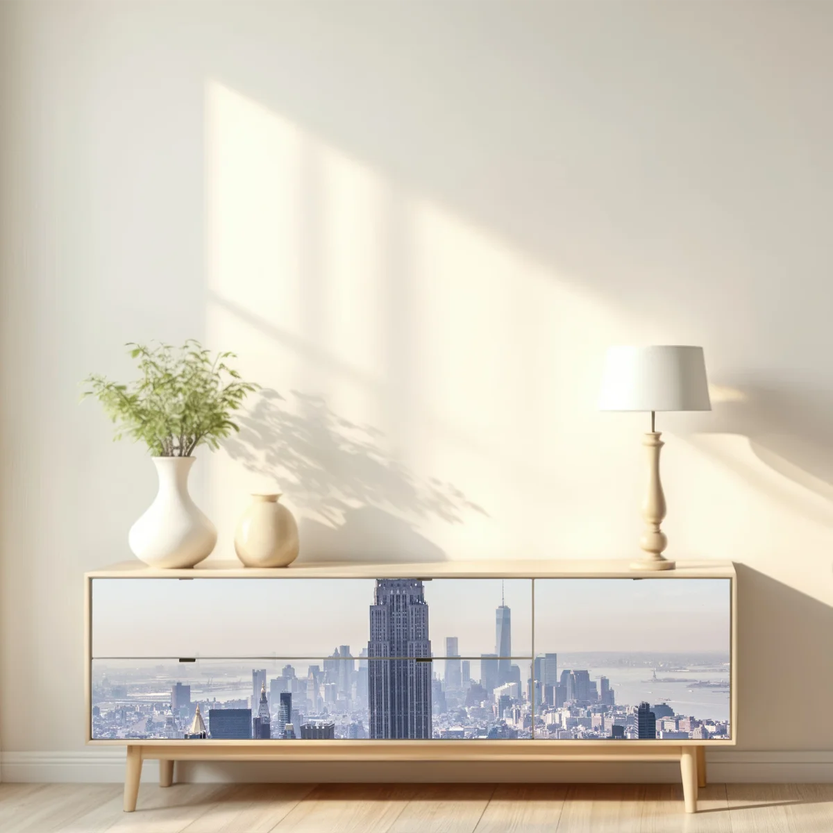 Repositionierbarer Aufkleber New York skyline mit Empire State Building Repositionierbarer Aufkleber New York skyline mit Empire State Building