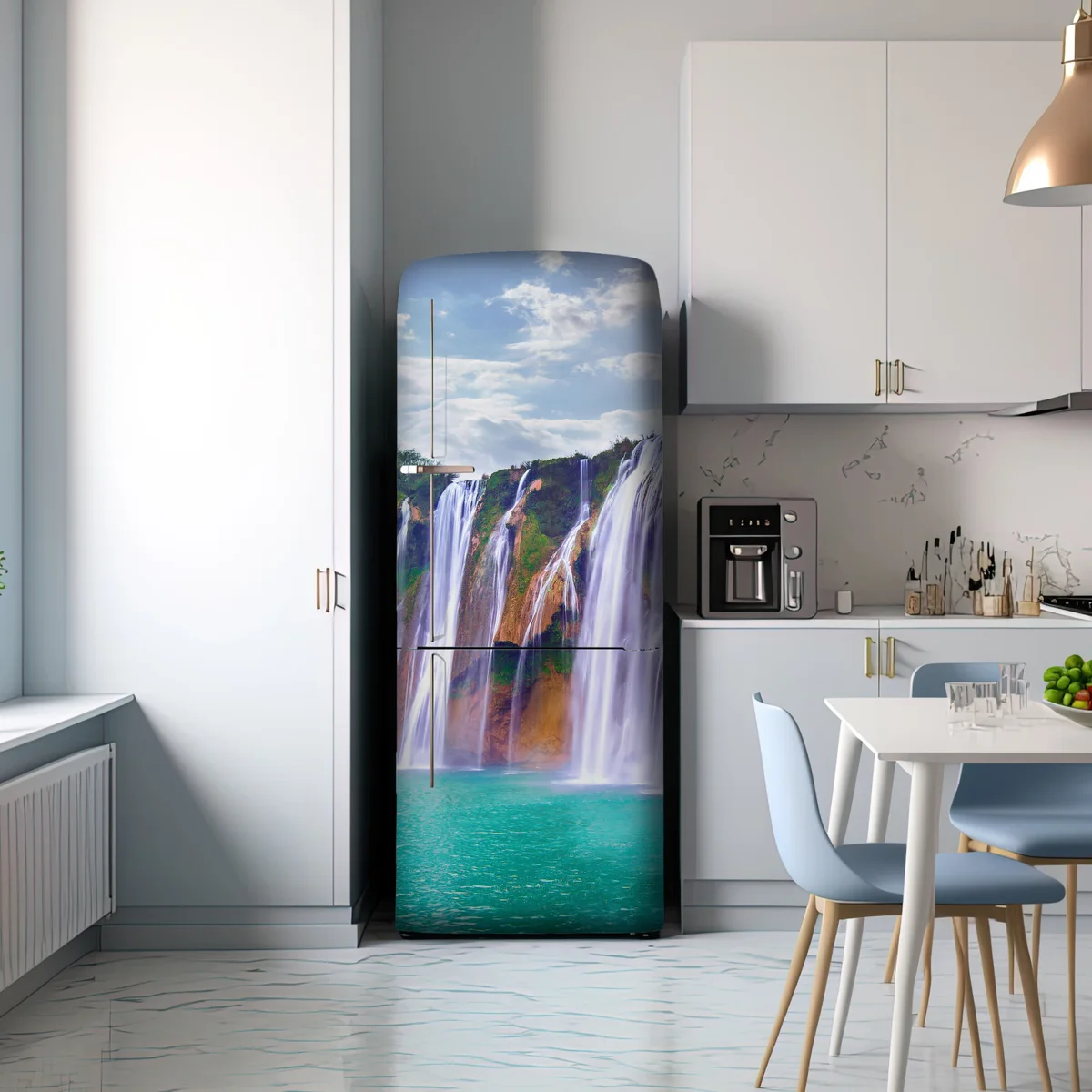 Kühlschrankaufkleber Jiulong wasserfall türkis kaskade in Luoping, China Kühlschrankaufkleber Jiulong wasserfall türkis kaskade in Luoping, China