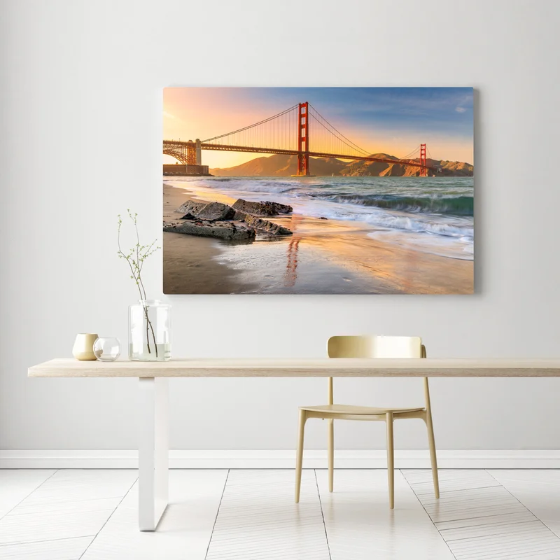 Leinwandbild sonnenuntergang an der Golden Gate Bridge Leinwandbild sonnenuntergang an der Golden Gate Bridge