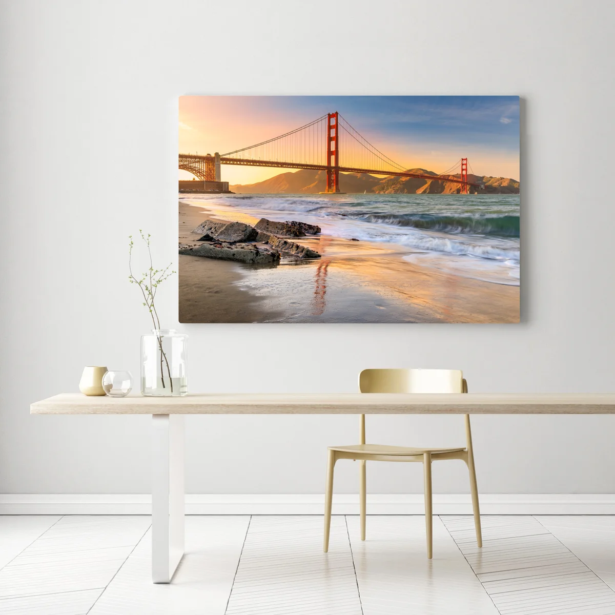 Leinwandbild sonnenuntergang an der Golden Gate Bridge Leinwandbild sonnenuntergang an der Golden Gate Bridge