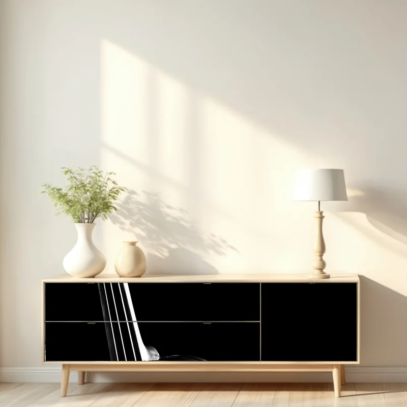 Repositionierbarer Aufkleber elegante geigensilhouette auf schwarzem hintergrund